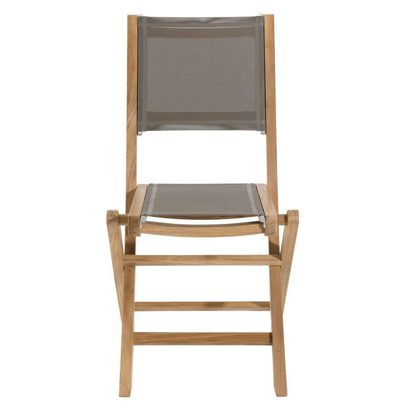 Woehler Folding Patio Dining Side Chair with Cushion
