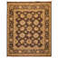 Tapis réversible en laine chocolat et or, noué à la main, 2,44 m x 3 m