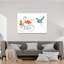 «Flamingo Adventure Modern Bird Dog», impression d'art mural-129712528