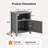Farmhouse Nightstand Side Table With Electrical Outlets Charging Station,Bedside Table With Open Shelf And Barn Door Storage For Bedroom Room,2 Pack-884683001-884683000