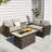 Umeh 4 - Person Patio Conversation Set with Cushions