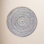 Blue Tan Round Handwoven Geometric Jute Rug
