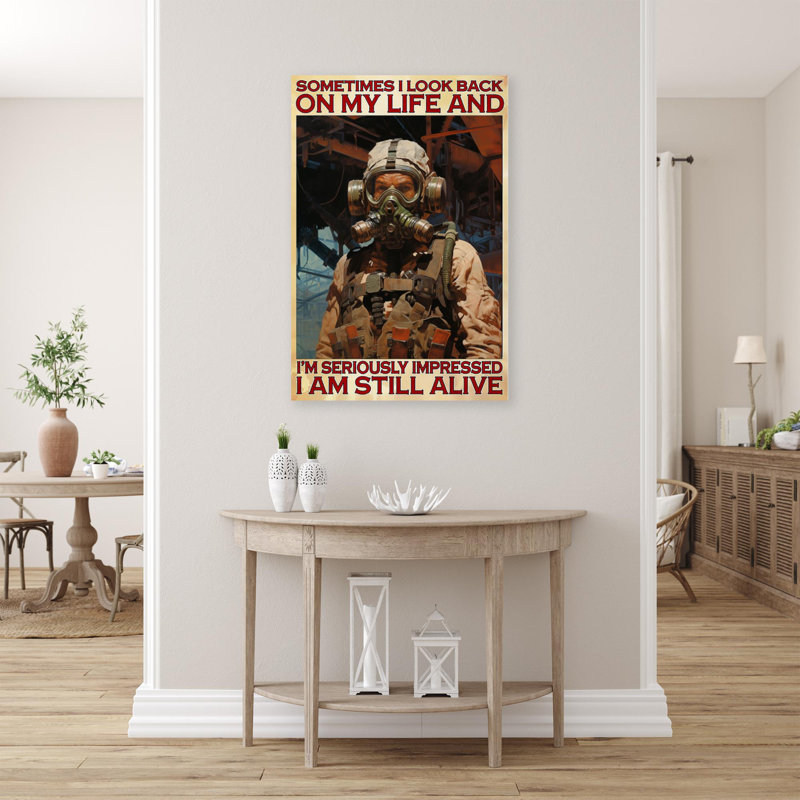 «Pilot I Am Still Alive», impression sur toile 1 pièce, H 36 po x l 24 po x P 1,25 po