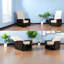Fauteuil inclinable kaki en rotin, structure en acier et chaise d'extérieur moderne