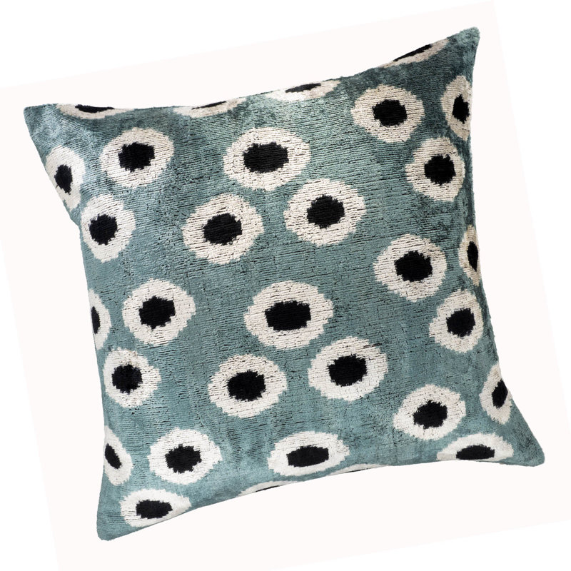 Housse de coussin en soie Ikat