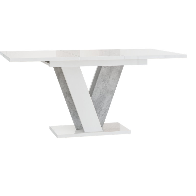 Extendable Dining Table Ameila, Gloss White