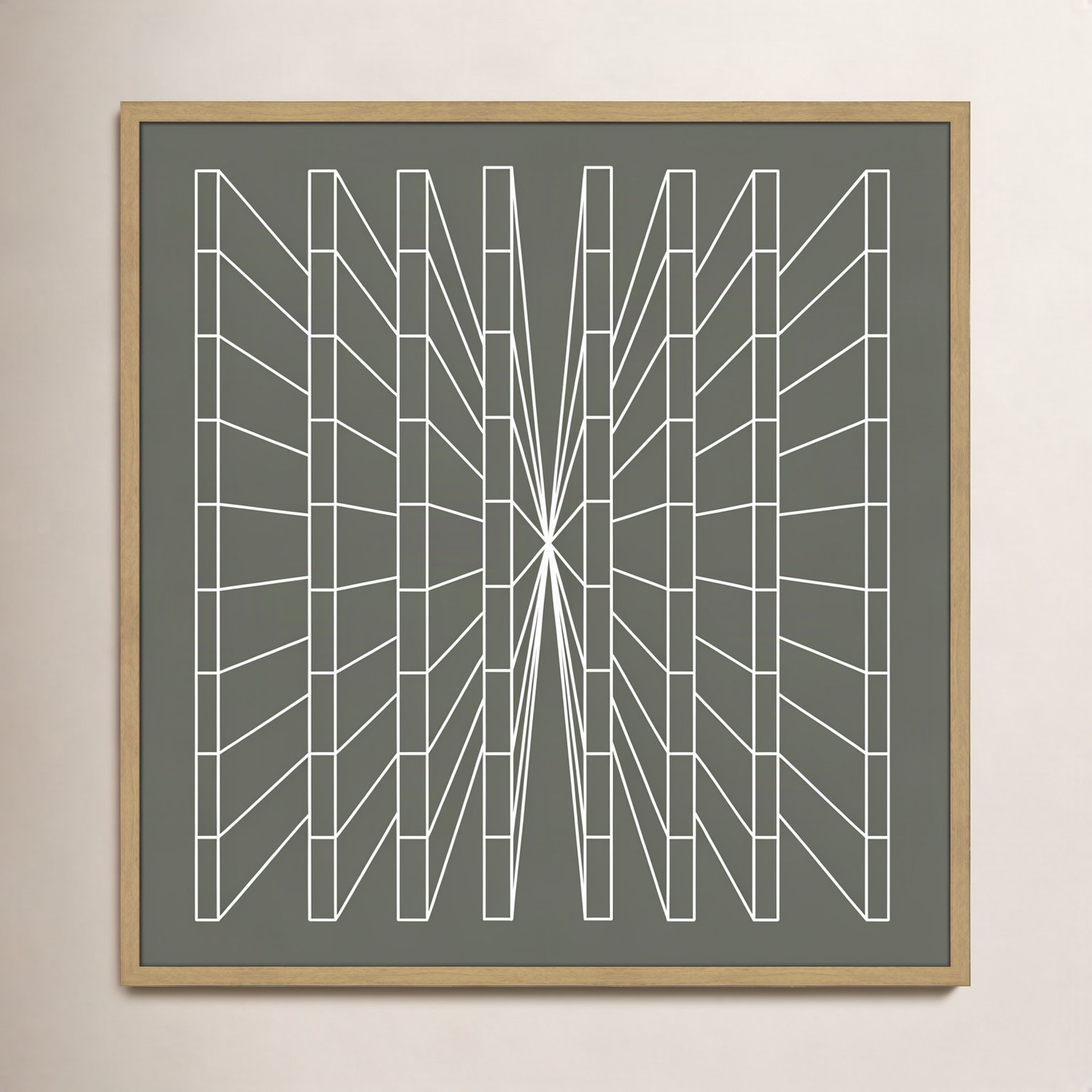 Olive Perspective by Sandi Hauanio, 32" H x 32" W x 0.75" D, Natural Wood Grain