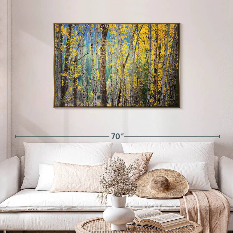 Kootenay Fall II, Cadre flottant doré, 43 po x 29 po