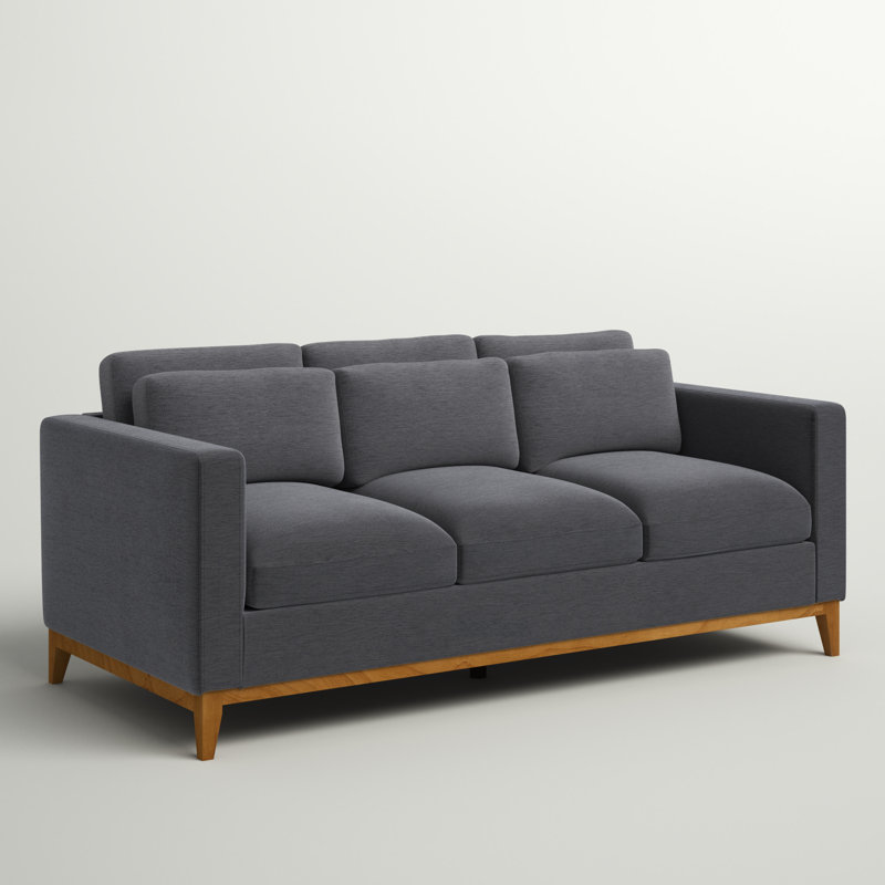 Bazil Upholstered 81.5 " Sofa, Gray 100% Polyester