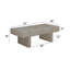 Table basse brune et grise rectangulaire, matériau en bois pour le salon principal