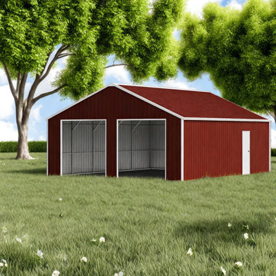Remises en acier durable, grange de garage spacieuse de 33 pi x 25 pi pour un rangement sécuritaire