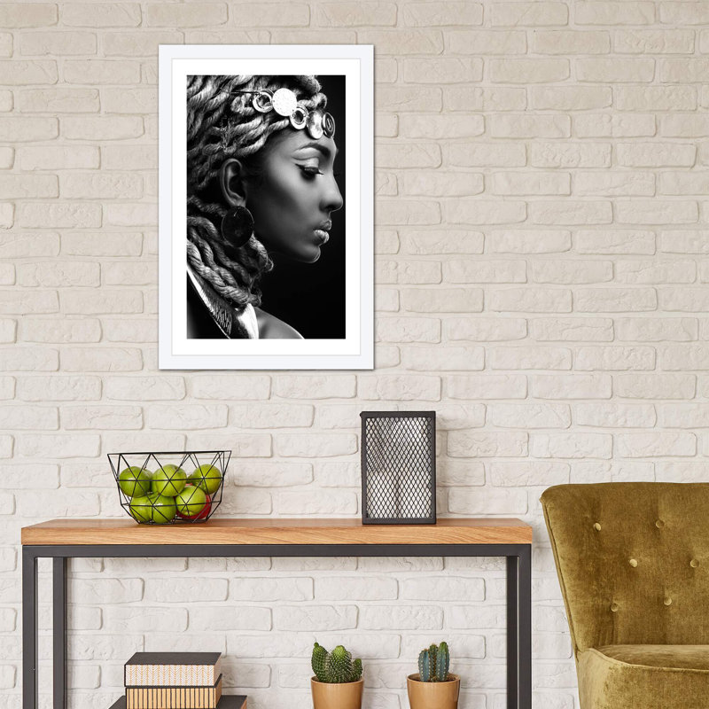 « égypte ii », impression sur toile, H 32 po x l 24 po x P 1 po, Papier avec cadre blanc