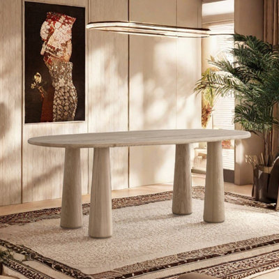 Butter wind log dining table modern home