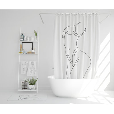 Nellda Polyester Shower Curtain Set
