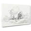 Sketch of Two Goats by Jean Bernard - Wrapped Canvas Drawing - Wrapped Canvas-55318457