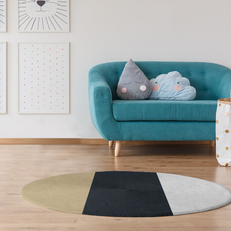 Chenille Indoor Rug, Round 5'