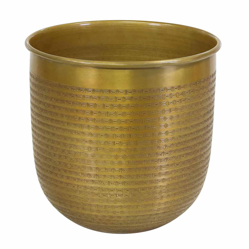 Rohoman Handmade Metal Pot Planter, 30cm H x 31cm W x 31cm D
