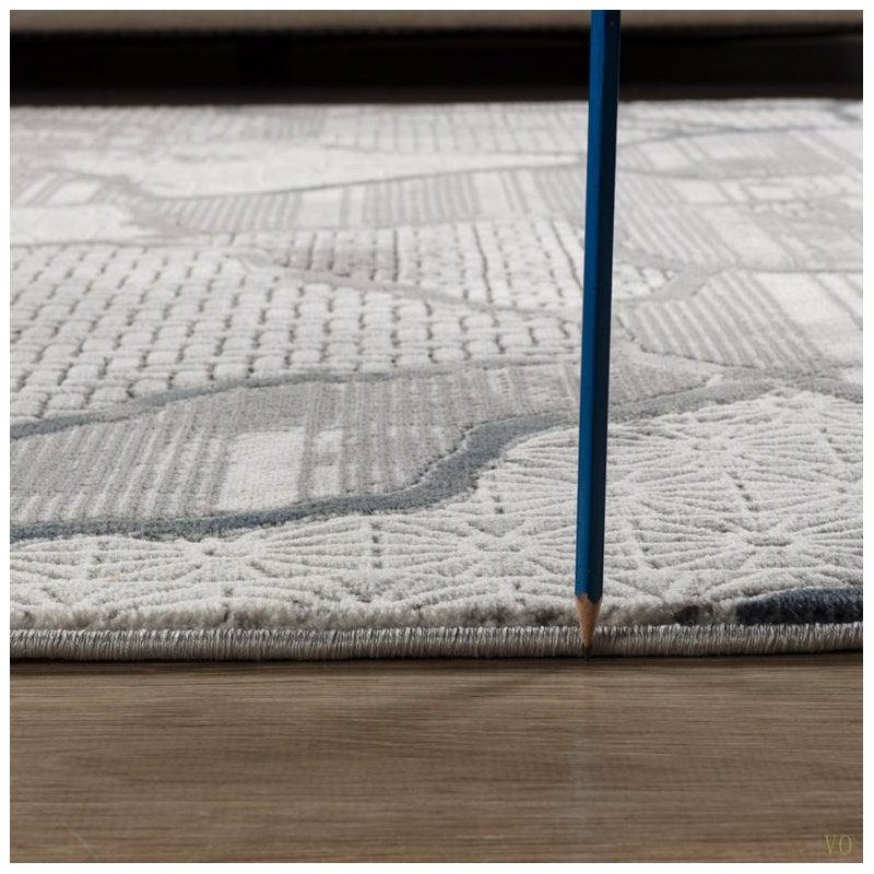 Geometric 2 Ft. 7 In. X 9 Ft. 10 In. Area Rug Modern Minimalist, Stain Resistant, Kid & Pet-Friendly For Living Room, Bedroom, Workspace And High-Traffic Areas