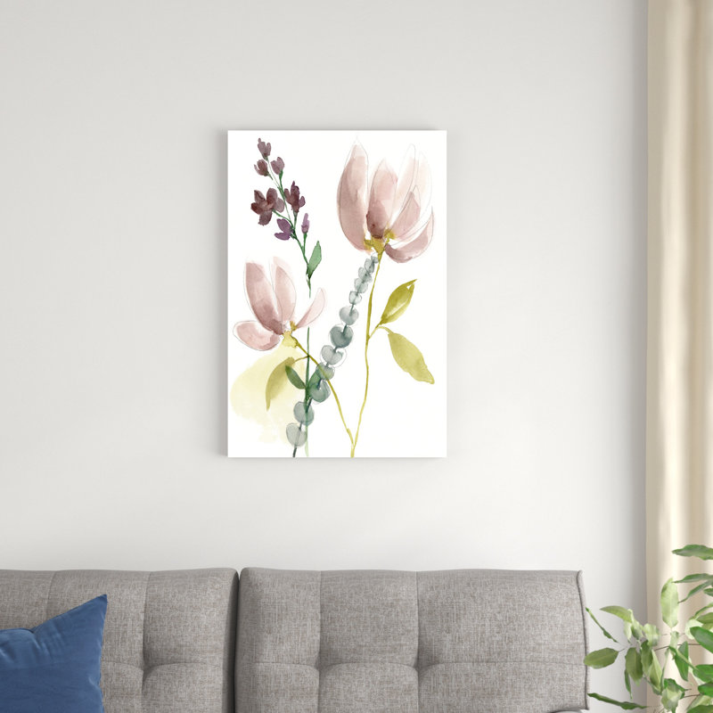 Composition de fleurs pastel I, H 30 po x l 20 po x P 1 po