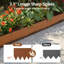 Ensemble de 6 bordures de jardin en métal galvanisé, bordure de jardin pliable, pointe de requin, bordure de pelouse pour parterre de jardin