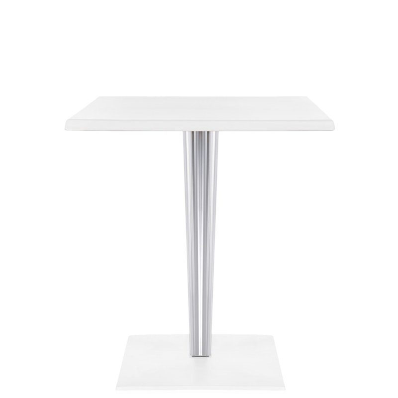 Top Top Coffee Table, White Melamine, 28.38" H x 24" L x 24" W, White Melamine