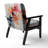 Fashion Calvin K Geometric Glam II - Upholstered Modern Arm Chair, Fashion Art Accent Chair