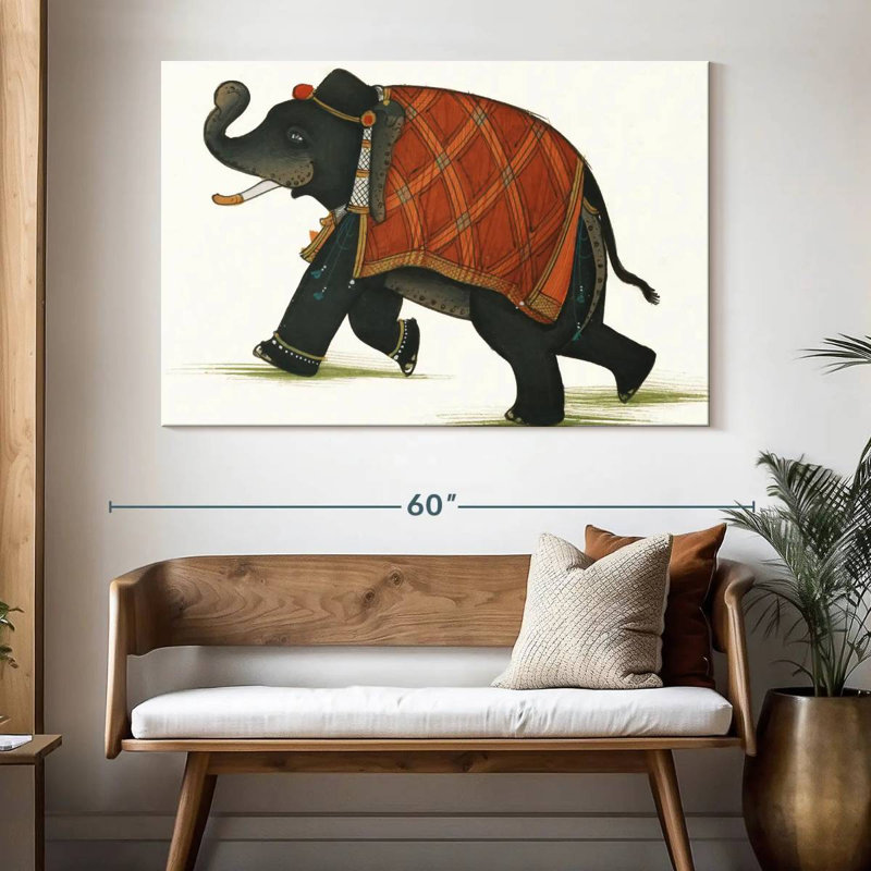 India Elephant II Light, 34" H x 51" W