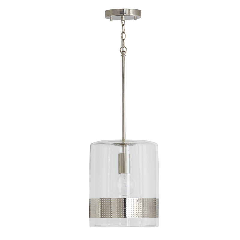 Riles 1 - Light Single Pendant, Polished Nickel