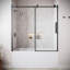 Porte de baignoire coulissante semi-sans cadre 60 po x 60 po avec quincaillerie en chrome poli 5/16 po traité CrystalTech Sebino-120911976