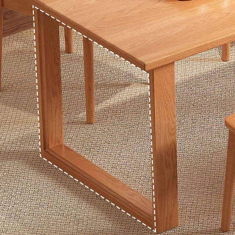 6 - Person Solid Wood Solid Wood Top Double Pedestal Dining Set, 29.53"H x 82.68"L x 33.46"W