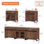 Buffet moderne avec tablettes réglables et tiroir, armoire de rangement 3 en 1 avec portes en verre, armoire à café pour le salon, cuisine-1808403959