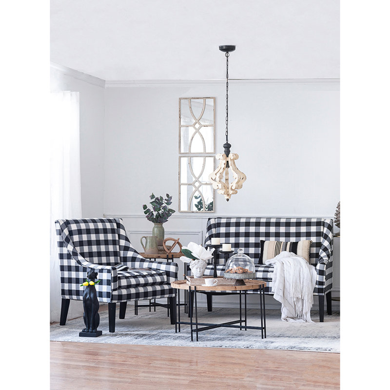Lustre en bois de style campagnard blanc vieilli de style campagnard Chandeliar, ampoule non incluse