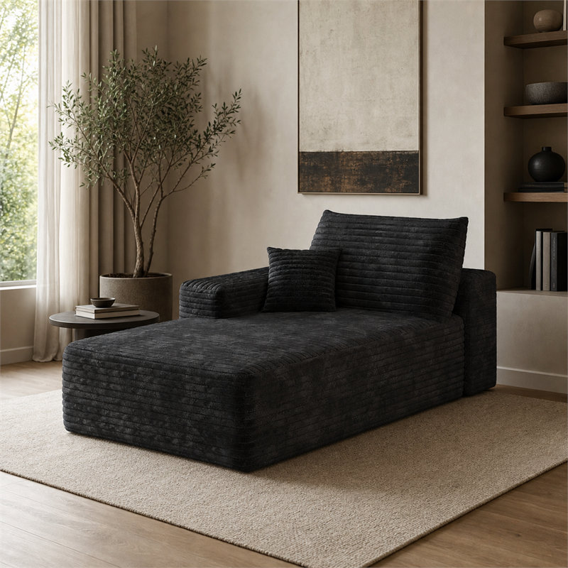 Canapé modulaire, siège en velours côtelé, réversible