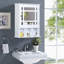 Armoire de salle de bain avec porte miroir-1461002578