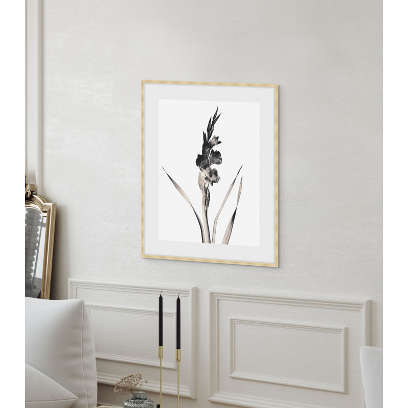 Flora Noir 3 Framed Print, 25.75" H x 21.75" W