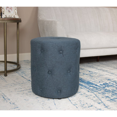 OTTOMAN TUFT PUFF - BLEU