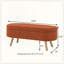 Banc de rangement avec repose-pieds ovale-129506439