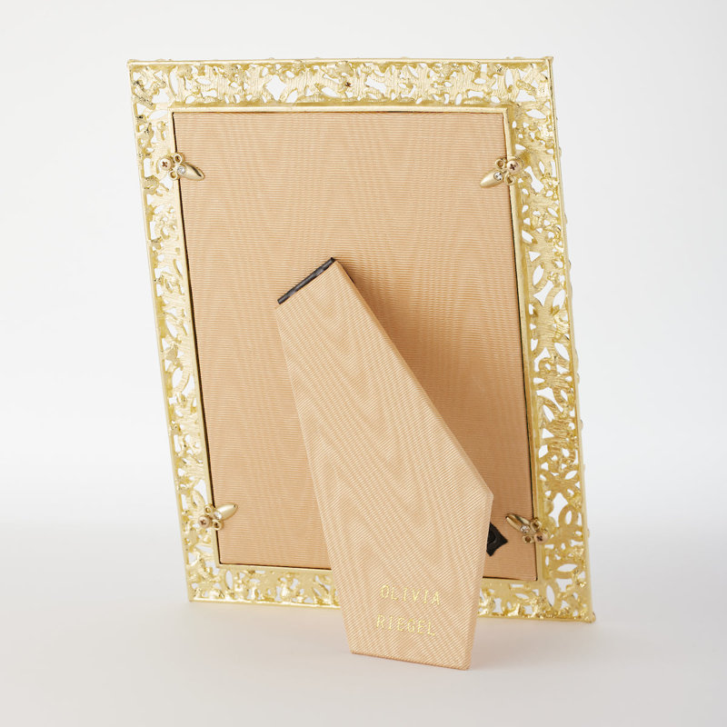 Papillon Metal Picture Frame, 5" W x 7" H, Blue