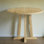 Space-saving Round Dining Table, Natural Wood, Rustic Modern Design For Small Kitchens