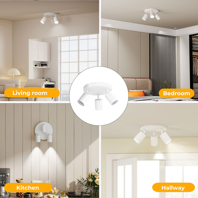Steel Spotlight, White, White