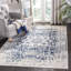 Tapis oriental iranien crème / bleu marine-1635110959