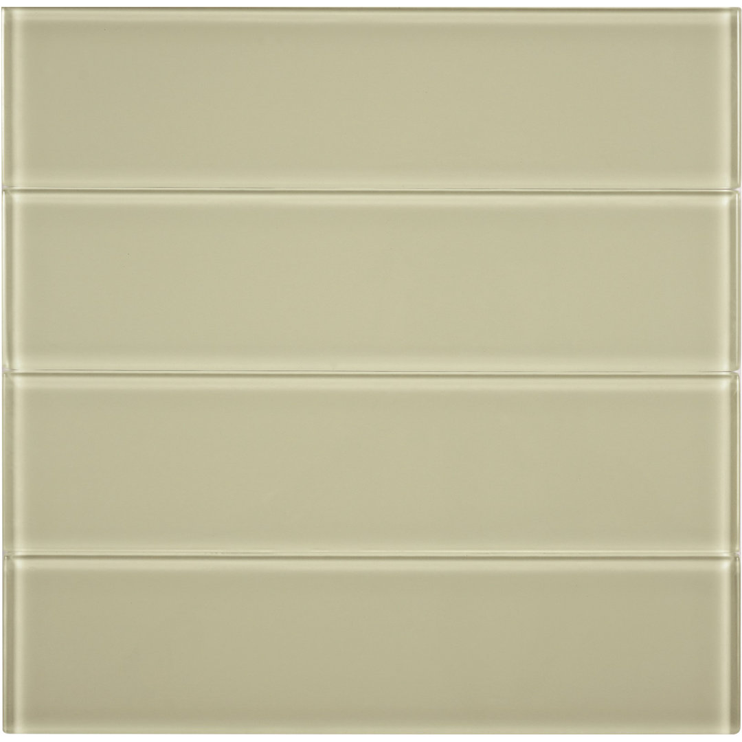 Winter 3" x 12" Glass Stone Look Subway Wall Tile Matrix Stone USA 