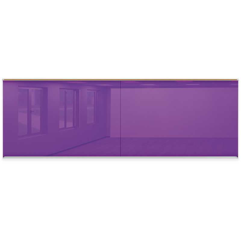 Panneau de verre mural Liso, Mauve, 48 po x 144 po
