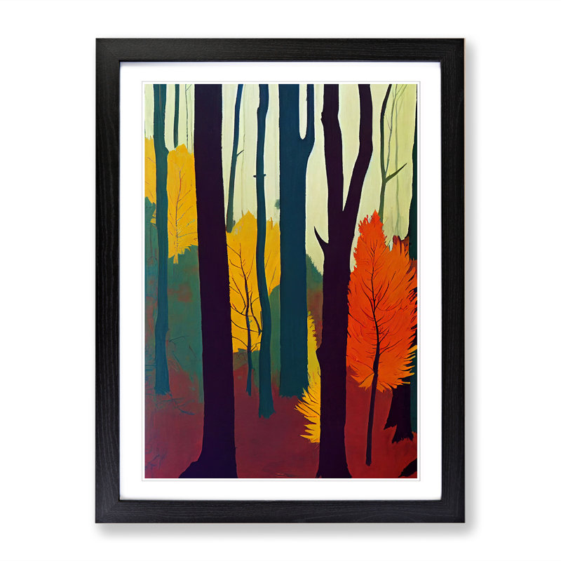 Autumn Forest Vol.3 - Single Picture Frame Print, Black, 64cm H x 46cm W