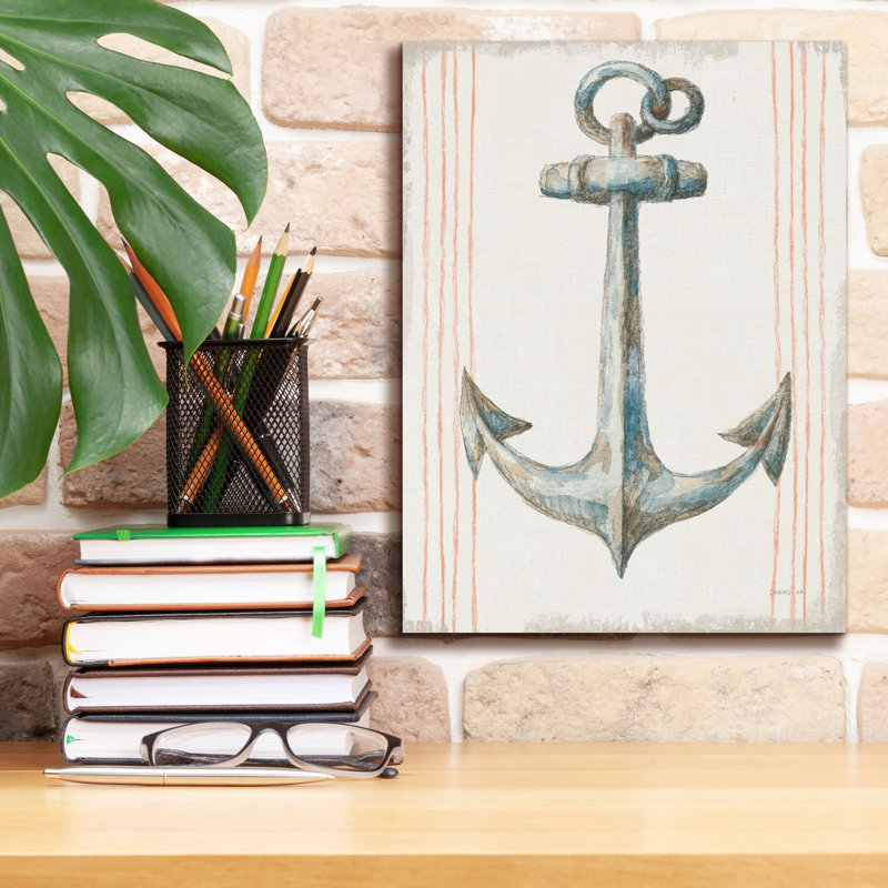 «Floursack Nautical 5 No Words» par Danhui Nai, art mural sur toile, H 16 po x l 12 po