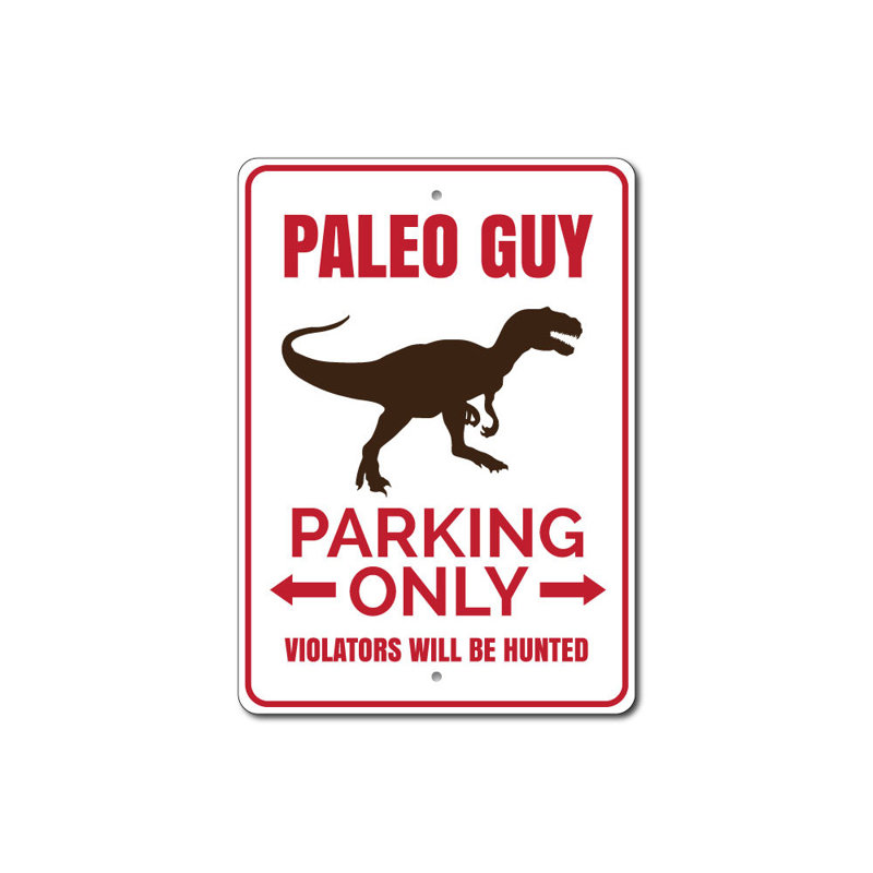 Enseigne en aluminium Paleo Guy, H 18 po x l 12 po x P 0,06 po