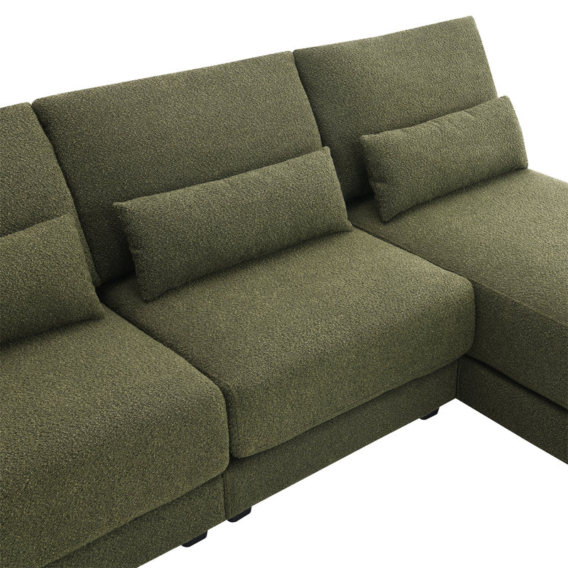 Canapé modulaire Jurinus, Polyester vert