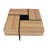 Unique Design Coffee Table With 4 Hidden Storage Compartments, Square Cocktail Table With Extendable Sliding Tabletop, UV High-Gloss Design Center Table For Living Room-1205098704