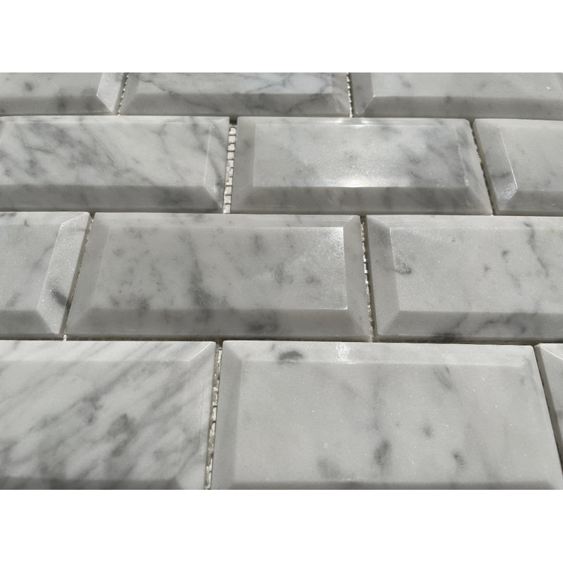 12 in. x 12 in. Glazed Marble Tile