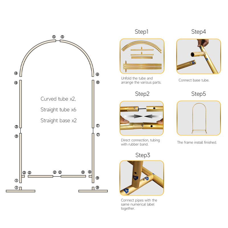 31.2'' W x 21.6'' D Backdrops & Signs in Gold